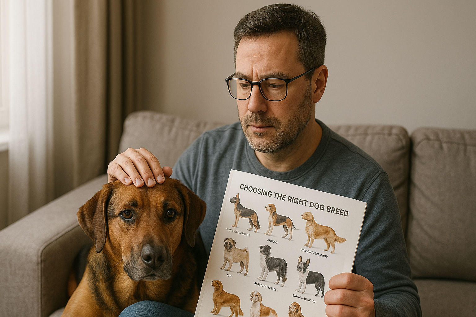 Owner choosing the right dog breed